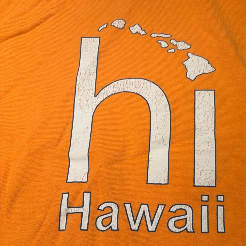 Vintage Hawaii Graphic Orange T-Shirt Women’s Medium Gildan - Picture 8 of 8
